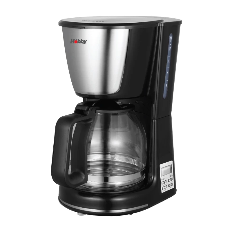 Hobby HCM-40350 Hobby Digital 1.8L Μαύρη/Inox Καφετιέρα Φίλτρου (400350)
