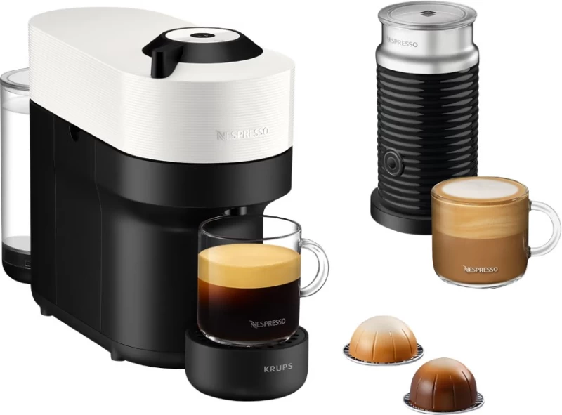 Krups Nespresso XN9211 VERTUO POP Λευκή Καφετιέρα Espresso + Aeroccino