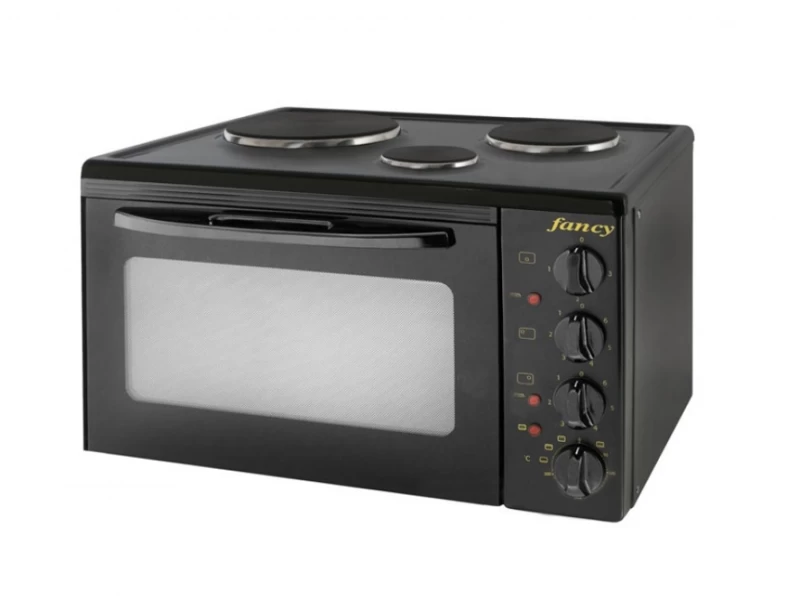 Fancy 0215 Μαύρο Ηλεκτρίκο Κουζινάκι 3 Εστιών