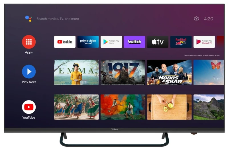 Tesla 55E625BUS 55'' UHD 4K Smart Android TV Τηλεόραση