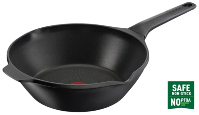 Tefal E24919 Robusto Τηγάνι wok 28εκ από Αλουμίνιο με Αντικολλητική Επίστρωση Τιτανίου