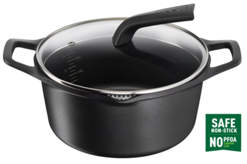 Tefal E24946 Robusto Κατσαρόλα 24εκ από Αλουμίνιο με Αντικολλητική Επίστρωση Τιτανίου