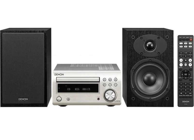 Denon D-M41 DAB Ασημί - Μαύρο Μίνι Σύστημα HiFi (RCD-M41 DAB Silver + SC-M41 BL)