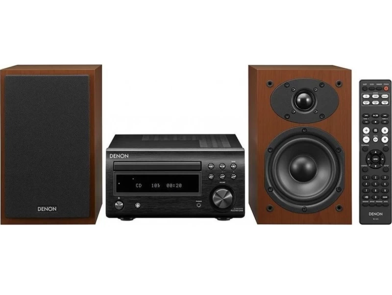 Denon D-M41 DAB Black -Walnut Μίνι Σύστημα HiFi (RCD-M41 DAB BL + SC-M41 CW)