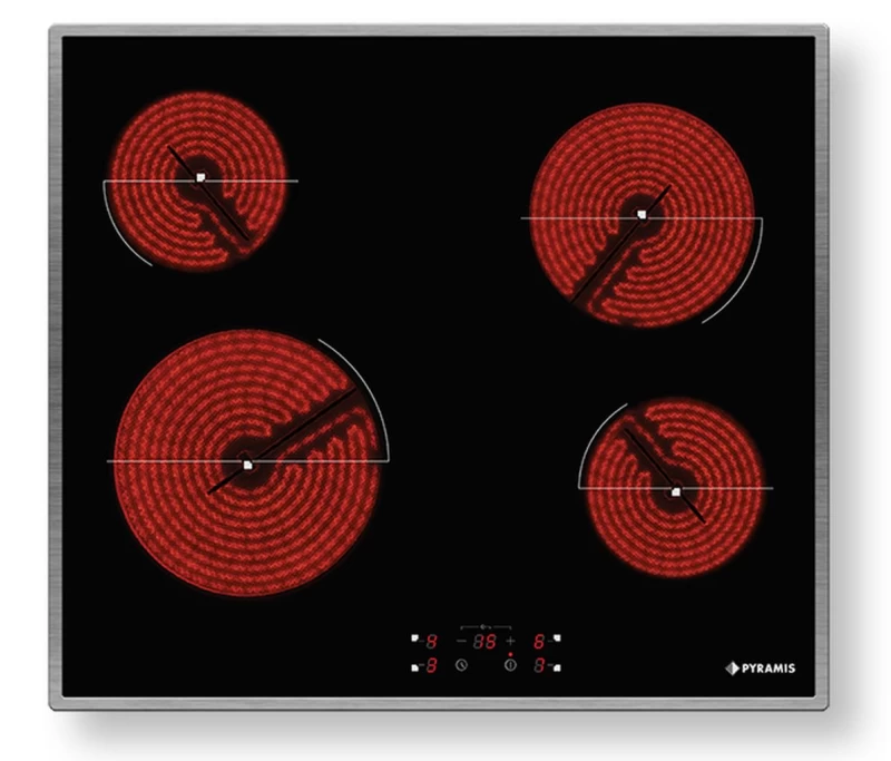 Pyramis PHC61410IFB Κεραμική Εστία Αφής με Ανοξείδωτο Πλαίσιο (174020040)