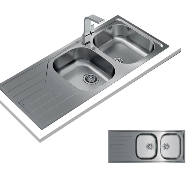 Teka UNIVERSE 80 T-XP 2B 1D Λείος Inox Νεροχύτης (115170001)