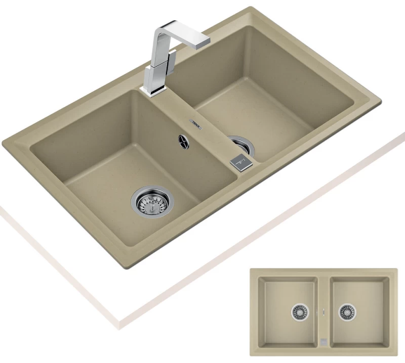 Teka STONE 90 B-TG 2B Topasbeige Νεροχύτης (115260004)