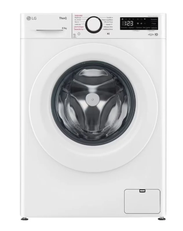 LG F2WV308NEW3 Πλυντήριο Ρούχων Slim 8.5kg με Ατμό
