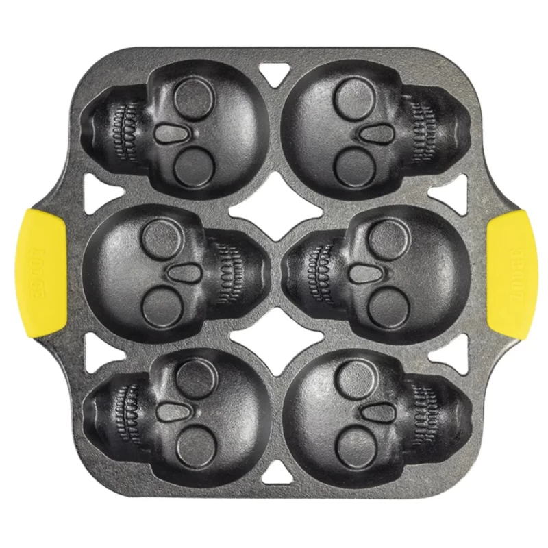 Lodge BWSKULLA1 Μαντεμένια Φόρμα Mini Skull + Κίτρινες Λαβές Σιλικόνης