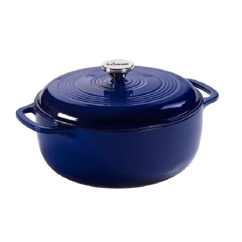 Lodge EC6D32 Μαντεμένια Κατσαρόλα - Γάστρα Με Indigo Εμαγιέ Πορσελάνινη Επίστρωση 5,68 lt