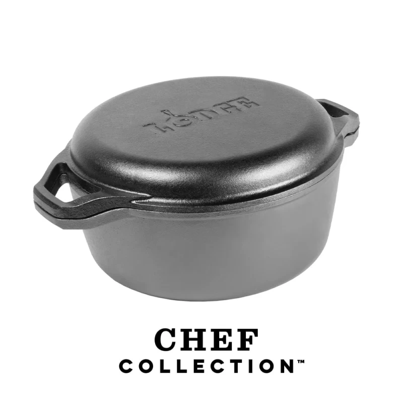 Lodge LC6DD Μαντεμένιο Διπλό Σκεύος Chef Collection 5.67Lt