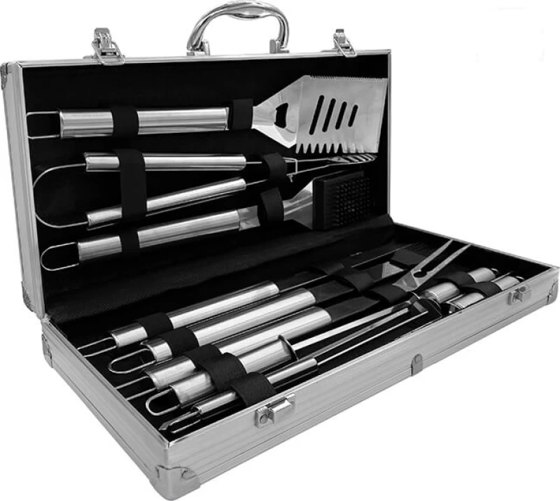 Home&Camp HC 21064 Σετ 10 εργαλεία BBQ σε Βαλιτσάκι