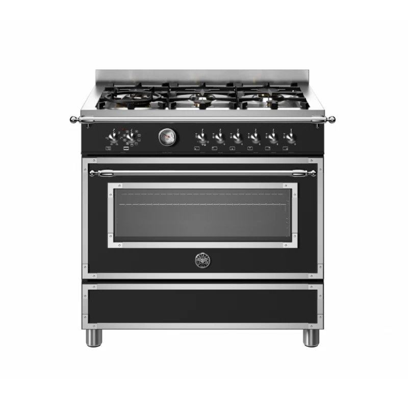 Bertazzoni HER96L1ENET Μαύρη Μικτή Κουζίνα