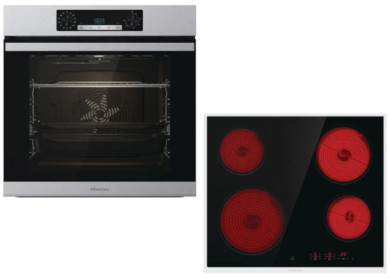 Hisense BSA65226AX + E6432X Σετ Φούρνος/Εστία
