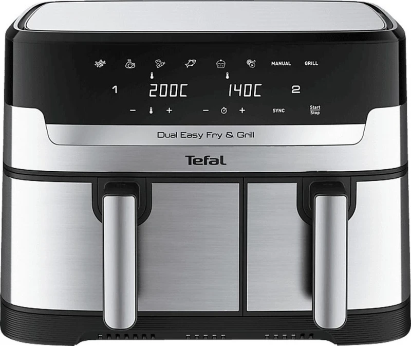 Tefal EY905D Dual Easy Fry & Grill Φριτέζα Αέρος & γκριλ με διπλό κάδο 8,3L