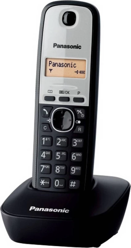 Panasonic KX-TG1611GRG Μαύρο - Ασημί Τηλέφωνο