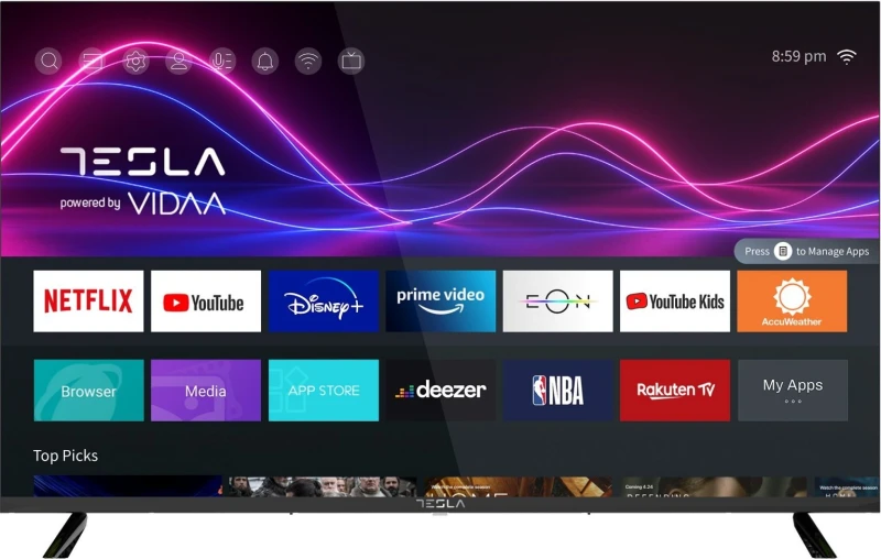Tesla 50M325BUS 50'' UHD 4K Smart TV VIDAA OS Τηλεόραση
