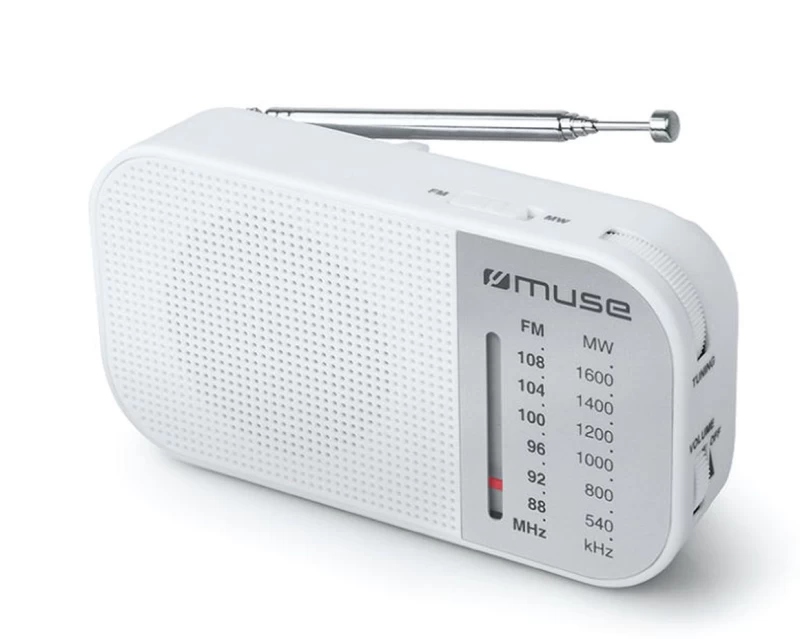 Muse M-025RW Ραδιόφωνο Μπαταρίας Λευκό Αναλογικό (230156)