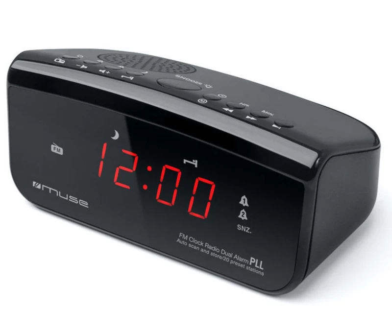 Muse M-12CR Ραδιορολόι Μπαταρίας-Ρεύματος Ψηφιακό (230001)