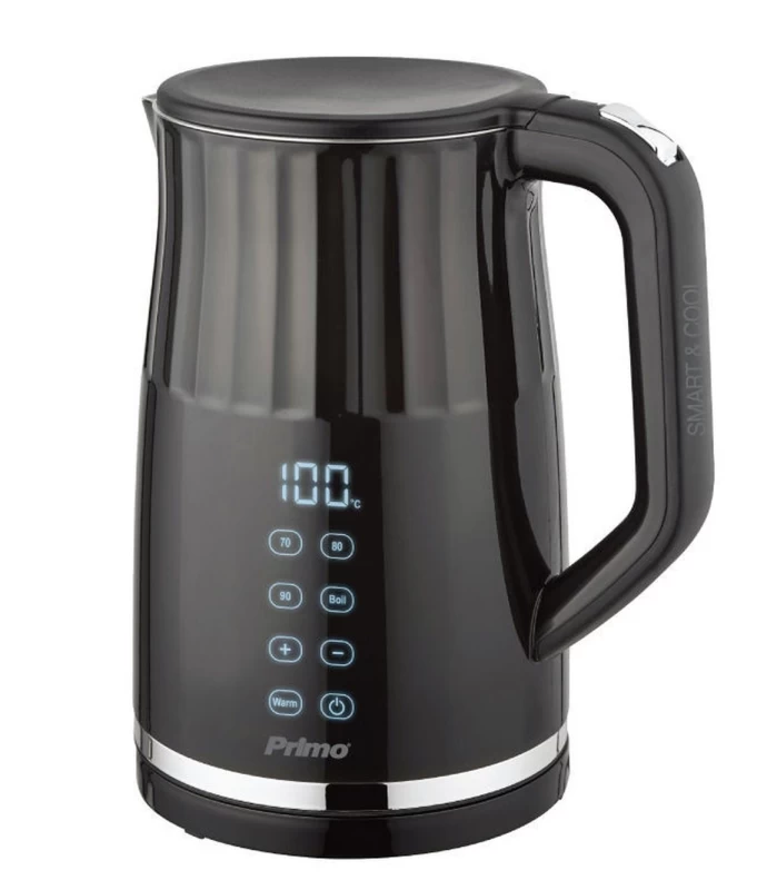 Primo PRCK-40429 Βραστήρας 1.7L 2200W Digital Ανοξείδωτος Cool touch Μαύρος (400429)