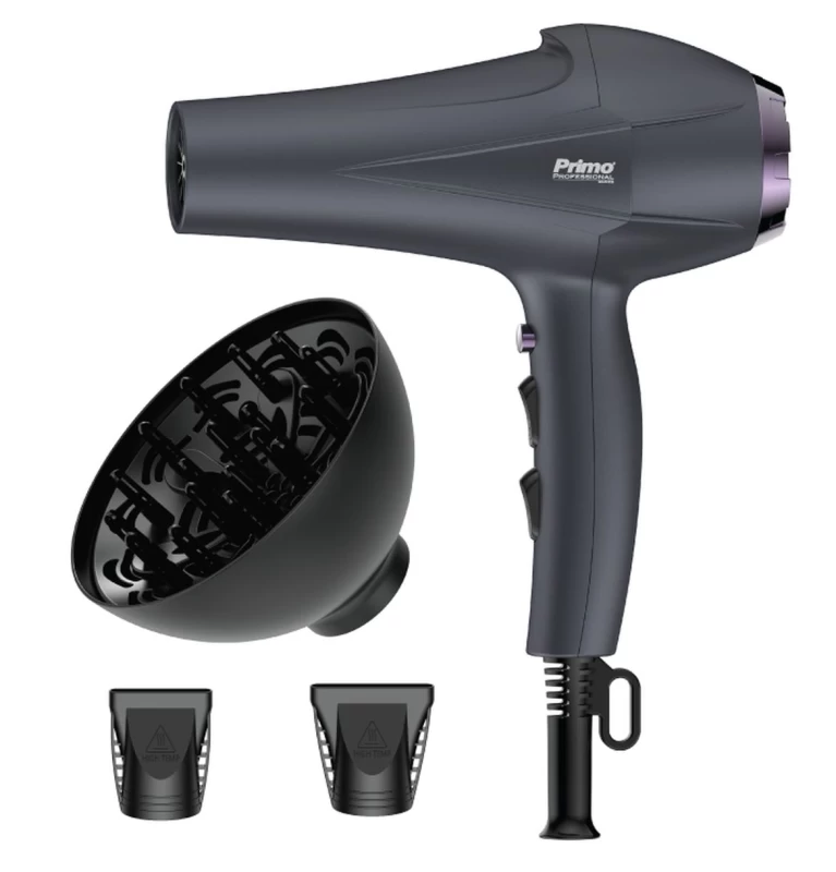 Primo PRHD-40458 Σεσουάρ 2400W AC Με λειτουργία ιονισμού και κρύο αέρα Ανθρακί (400458)