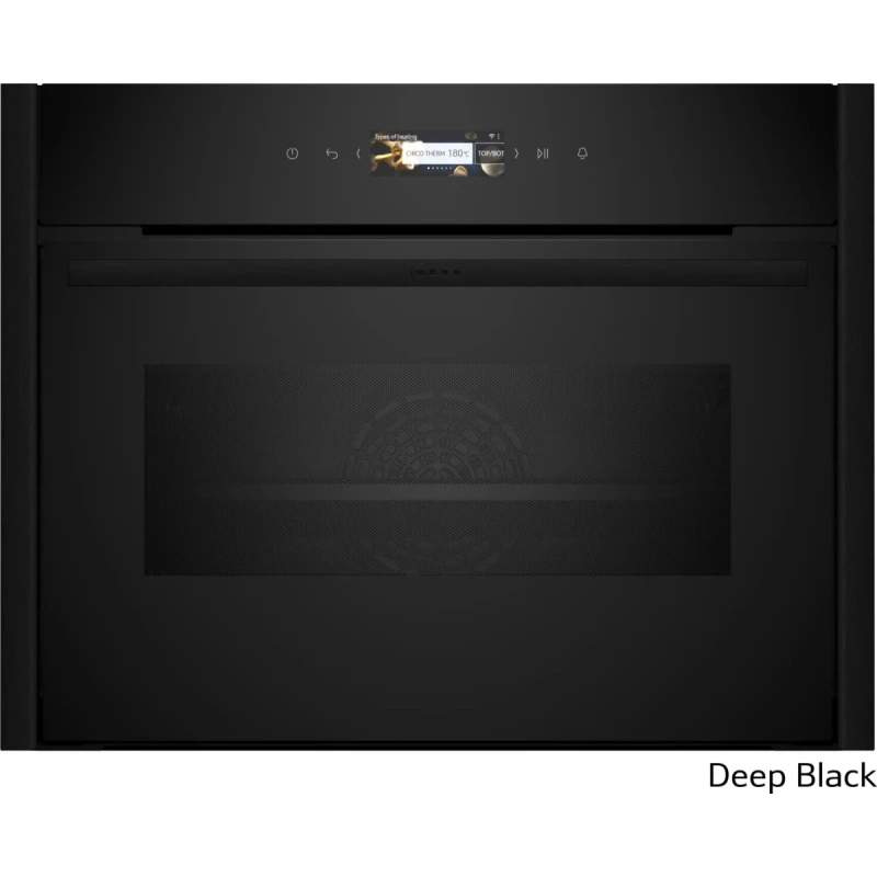 Neff C29MR21Y0 Deep Black Εντοιχιζόμενος Φούρνος Compact NMW45E2D0 (C29MR21Y0 + Z9045DY0)