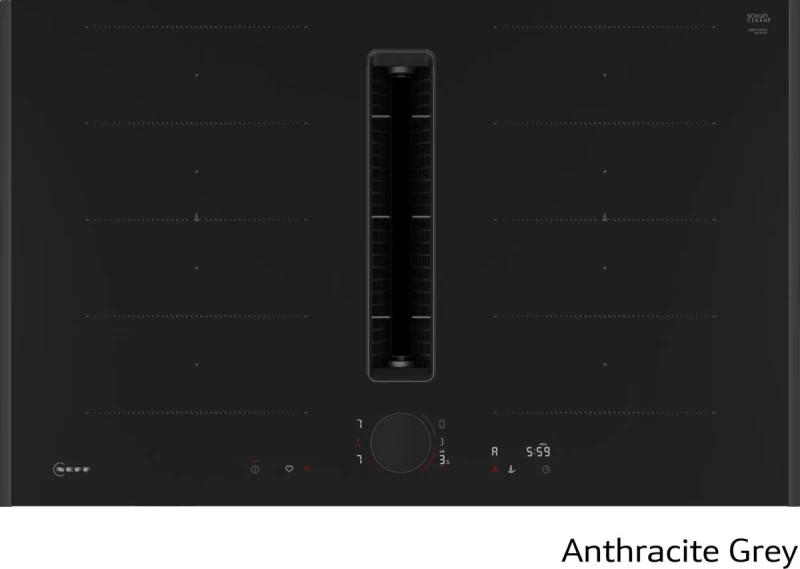 Neff V68YYX4C0 Anthracite Grey Επαγωγική εστία με ενσωματωμένο απορροφητήρα 80εκ. NVECO80A0 (V68YYX4C0 + Z9801TWAY0 + Z9802PFAY0)  