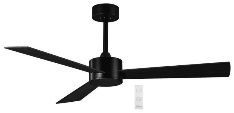 Primo PRCF-80618 52'' 130εκ 3 Φτερά Mε R/C Ανεμιστήρας Οροφής Μαύρος (800618)