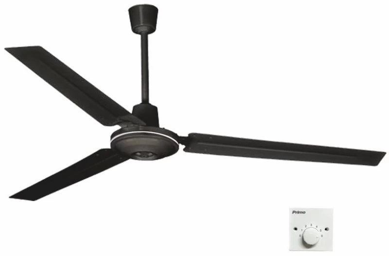 Primo FLC-1400 56'' 140εκ. Βιομηχ/κός 3 Φτερά Ανεμιστήρας Οροφής Μαύρος (800638)