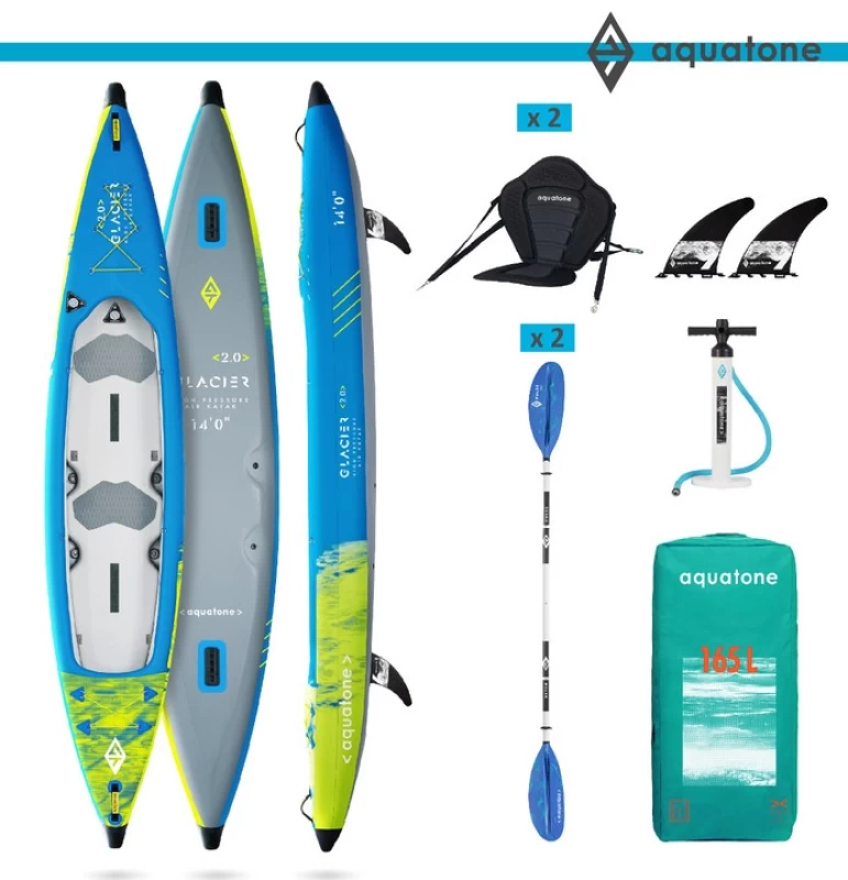 Aquatone Glacier High Performance 2-Person 14'0'' Φουσκωτό Kayak (TK-601) (105673)