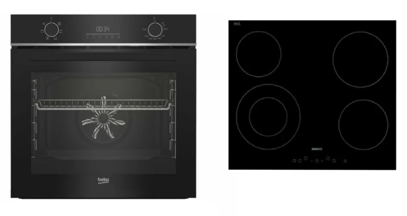 Beko BBIE17301BD Εντοιχιζόμενος Φούρνος + HIC 64402 E Εντοιχιζόμενη Εστία 60 cm