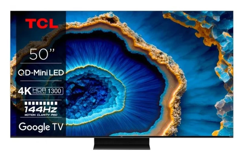 TCL 50C805 50'' UHD 4K Mini-LED with QLED Smart TV Τηλεόραση