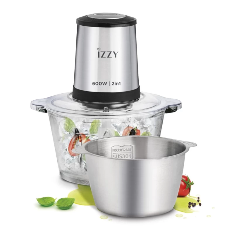 Izzy IZ-6904 Multi 600W 2σε1 με 2 μπολ Κοπτήριο (224106)
