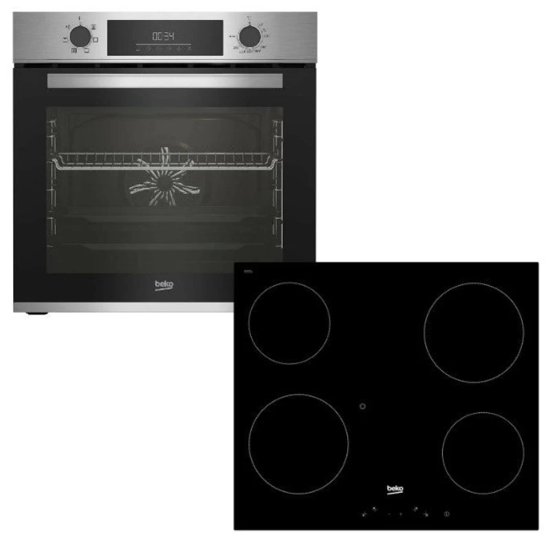 Beko BBIE 12300 XD + HIC 64400 E Σετ Φούρνος/Εστία 
