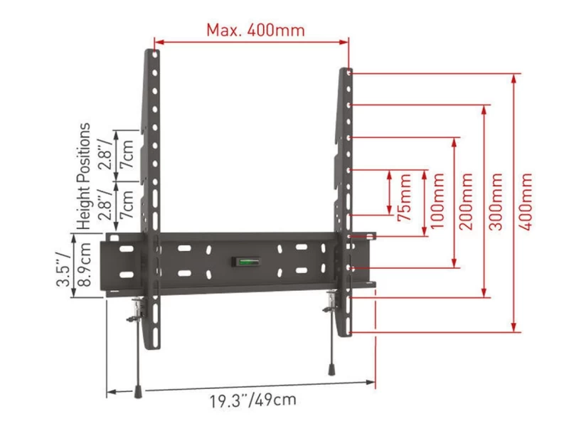 Barkan E30.B Βάση Τηλεόρασης Τοίχου 19'' - 65'' Σταθερή (950022)