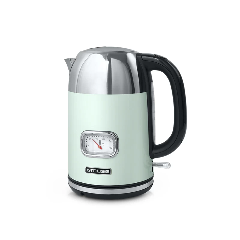Muse MS-020 AG Ανοξείδωτος 1.7L 2200W Inox/Πράσινος Βραστήρας (400490)