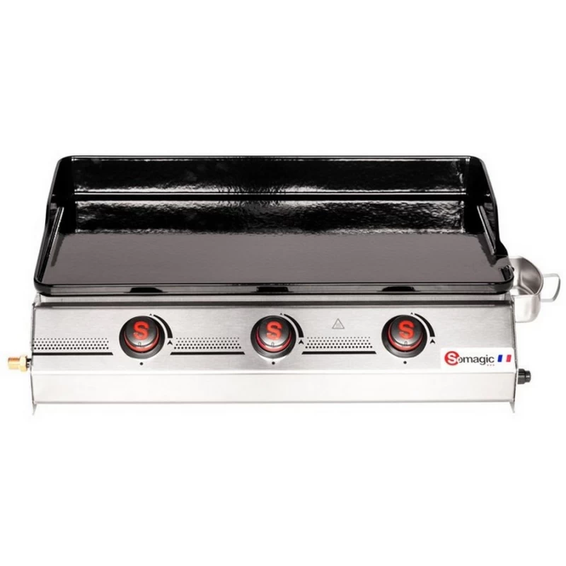 Somagic So Premium 3 Επιτραπέζιo Πλατώ Υγραερίου με Μαντεμένια Πλάκα Ψησίματος (705443)