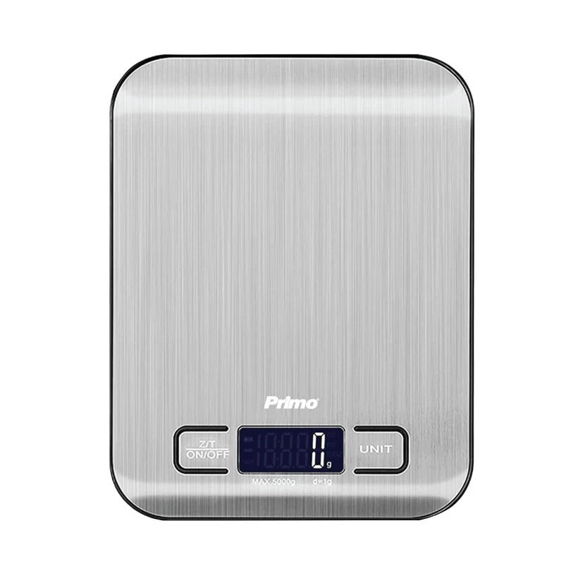 Primo PRKS-40469 Ψηφιακή 5Kg-1g Φωτιζόμενη οθόνη Inox Ζυγαριά Κουζίνας (400469)
