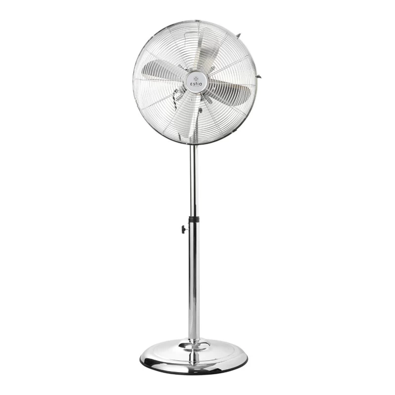 Estia RetroFlow 40cm 50W Μεταλλικός Ασημί Ανεμιστήρας ορθοστάτης (06-21535)