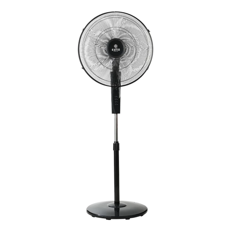 Estia Clear 45cm 60W Μαύρος Ανεμιστήρας ορθοστάτης με χρονοδιακόπτη (06-21139)