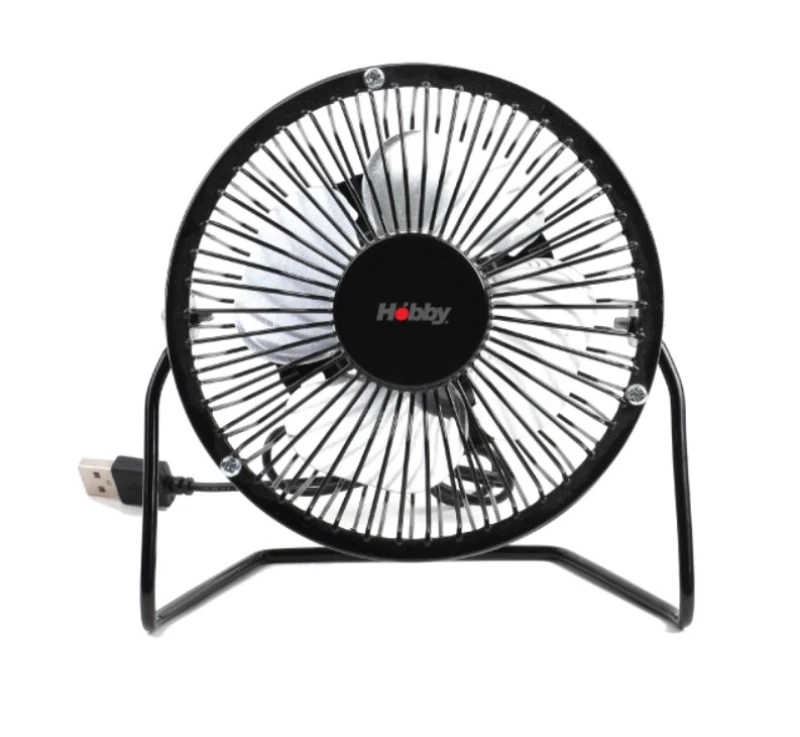 Hobby ΗMF- 80567 Mini 6'' Μαύρος USB Επιτραπέζιος Ανεμιστήρας (800567)