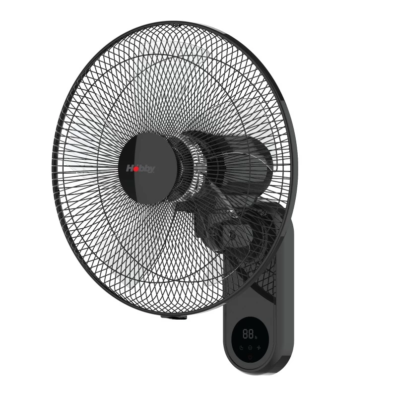 Hοbby HWF-80613 Ανεμιστήρας Τοίχου Μαύρος 40εκ. 5 φτερά με Τηλεχειριστήριο (800613)
