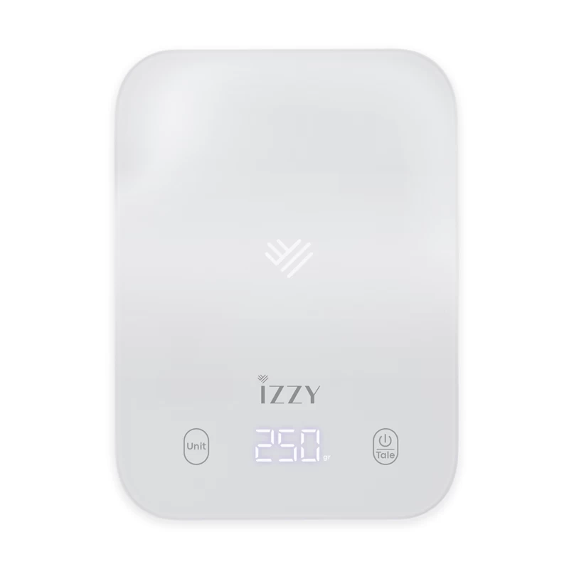 Izzy IZ-7012 White Glass 10KG Ζυγαριά Κουζίνας (224606)