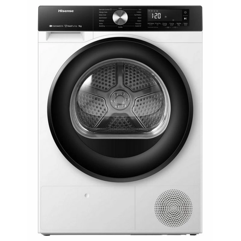 Hisense DH3S902BWCC Στεγνωτήριο Ρούχων 9kg