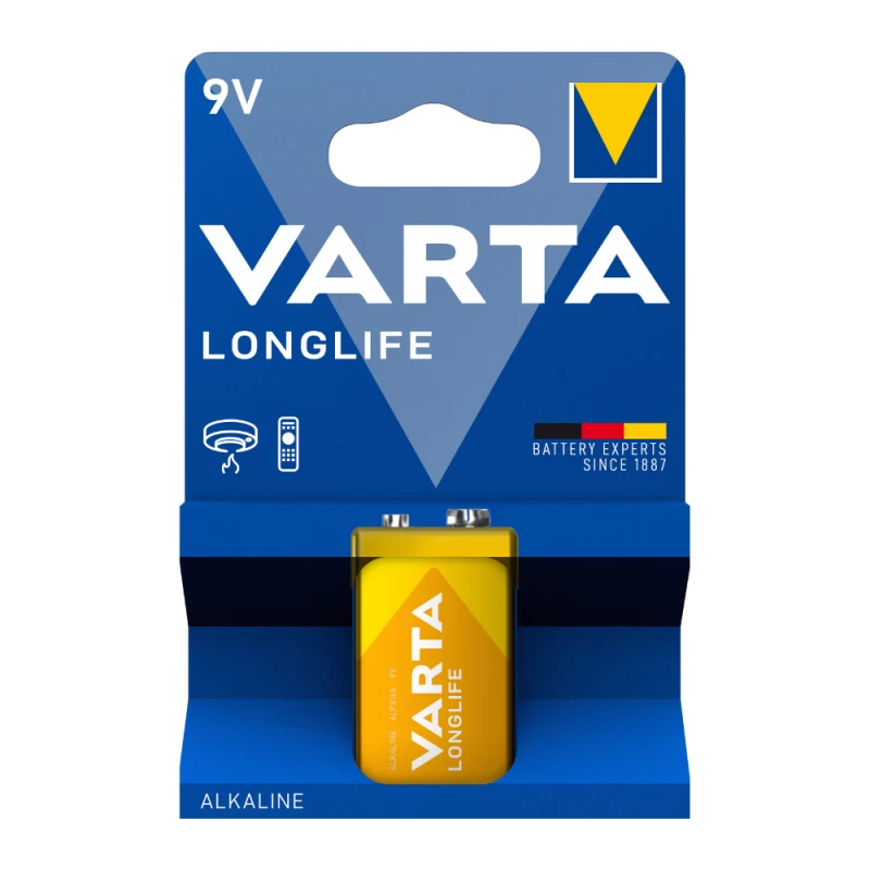 VARTA 4122 συσκ.1 AΛΚΑΛΙΚΗ LONGLIFE 9V (120308)