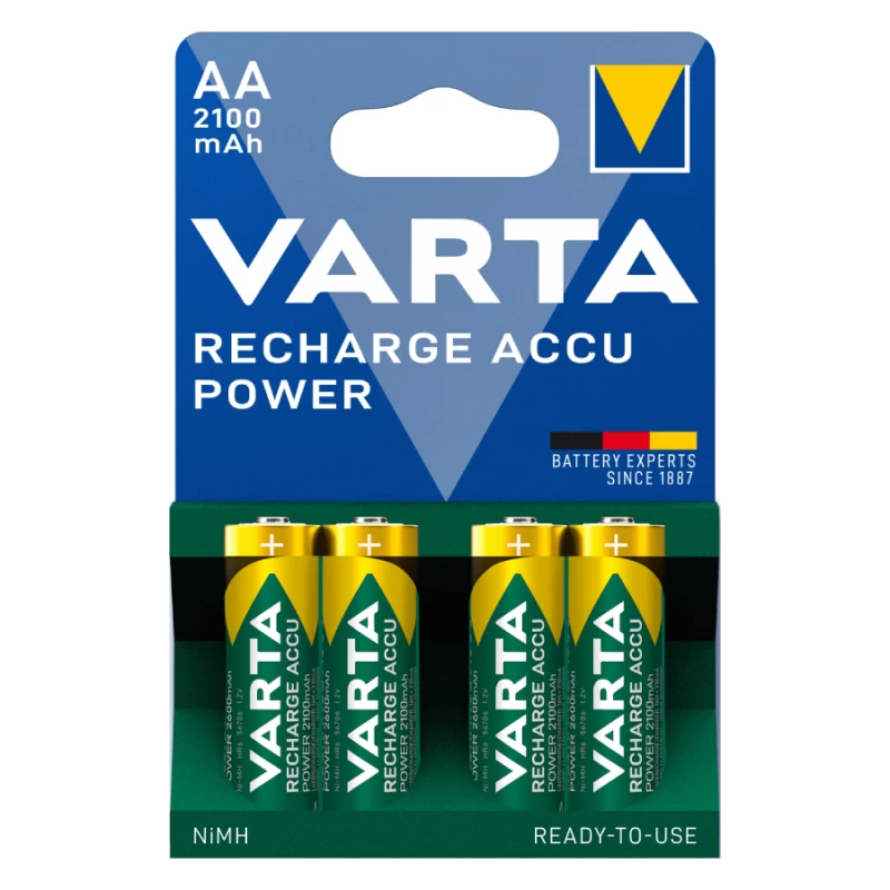 VARTA ΕΠΑΝΑΦΟΡΤΙΖΟΜΕΝΗ 2100mAh συσκ.4 AA (12812)