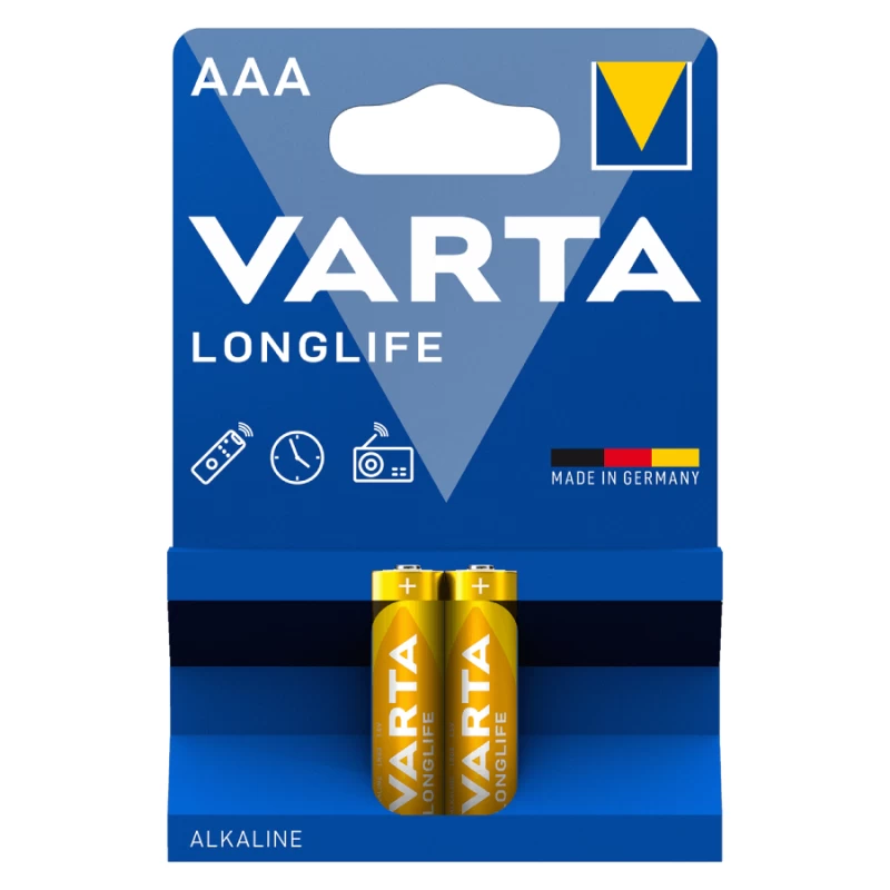 VARTA 4103 συσκ. 2 AΛΚΑΛΙΚΗ LONGLIFE AAA (120300)