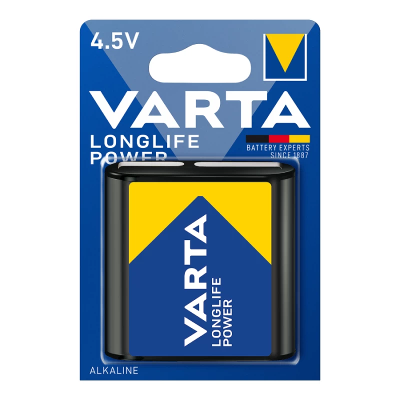 VARTA 4912 AΛΚΑΛΙΚΗ LONGLIFE POWER ΠΛΑΚΕ 4,5V (12688)