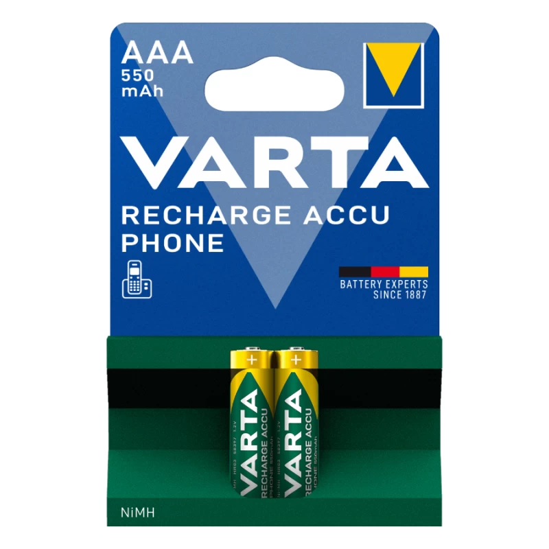 VARTA ΕΠΑΝΑΦΟΡΤΙΖΟΜΕΝΗ συσκ.2 Phone Power 2 AAA 550mAh (125360)