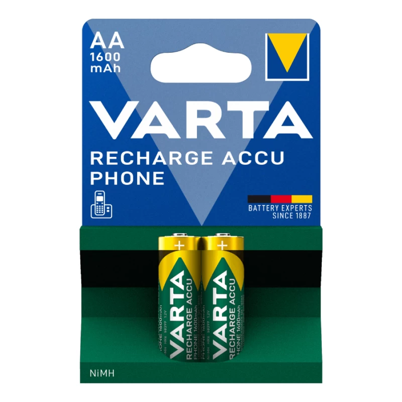 VARTA ΕΠΑΝΑΦΟΡΤΙΖΟΜΕΝΗ συσκ.2 Phone Power 2 AA 1600mAh (125370)